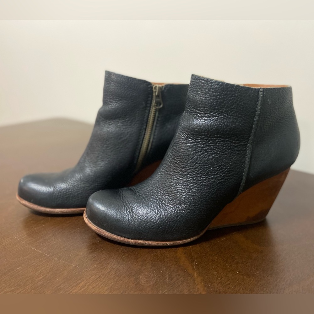 Kork Ease "Natalya" Wedge Ankle Boot, Black, Women's 8